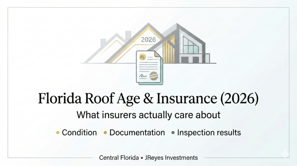 Florida roof age insurance 2026 condition documentation inspection checklist