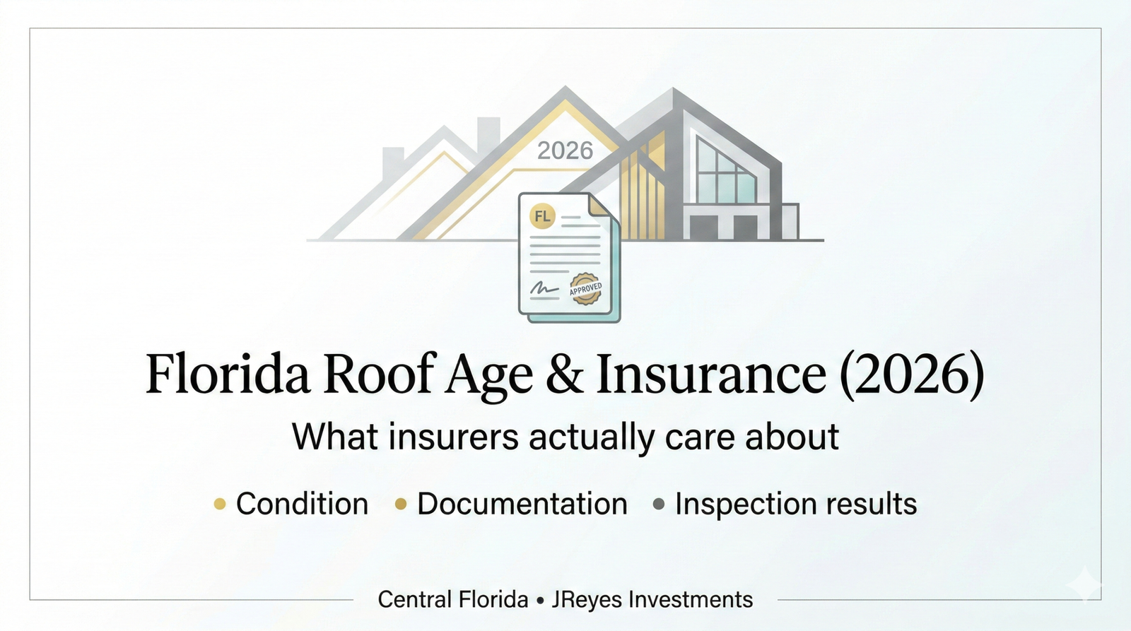 Florida roof age insurance 2026 condition documentation inspection checklist